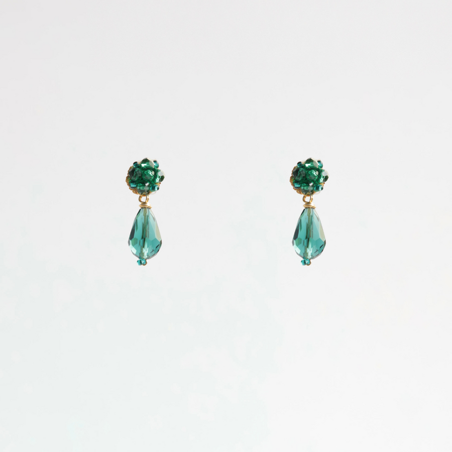 ARETES AMARELLA VERDE JADE