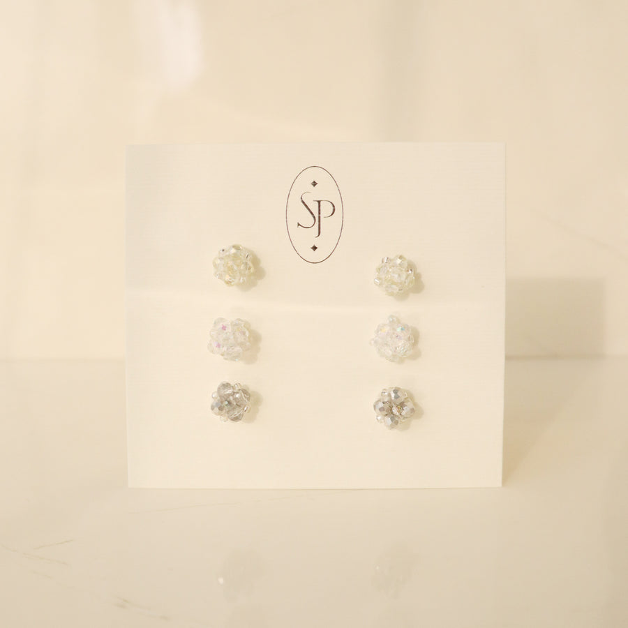 SET DE ARETES GRETA PLATEADO