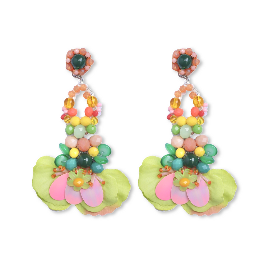 ARETES PRIMAVERA MULTICOLOR VERDE